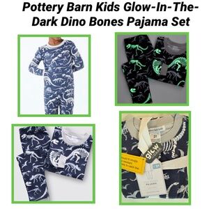 Pottery Barn Kids Glow-In-The-Dark Dino Bones Pajama Set